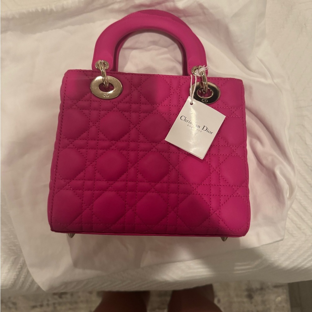 lady DIOR lambskin in pink purse - Picture 3 of 7